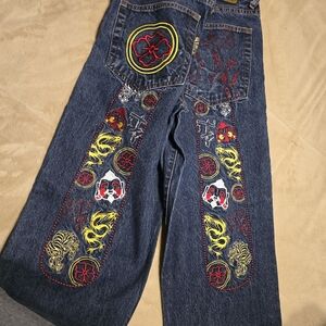 Sz 36 Evisu Dragon Embroidery Mens Denim